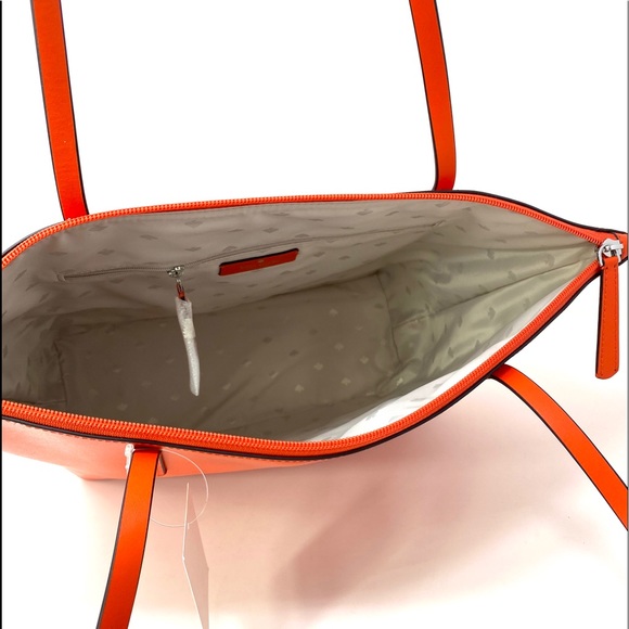 Kate ♠️Spade Large Women’s Tote Zina Leather Coral - Picture 7 of 10